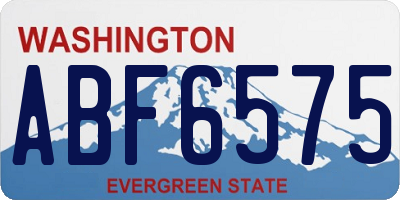 WA license plate ABF6575