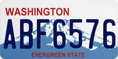 WA license plate ABF6576