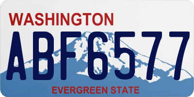 WA license plate ABF6577