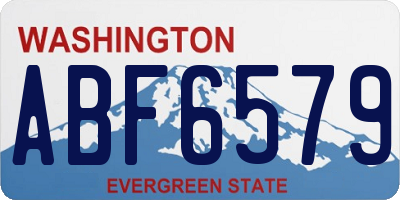 WA license plate ABF6579
