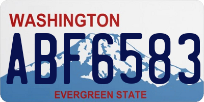 WA license plate ABF6583