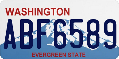 WA license plate ABF6589