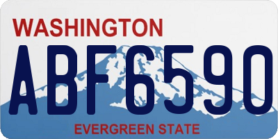 WA license plate ABF6590