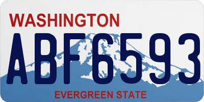 WA license plate ABF6593
