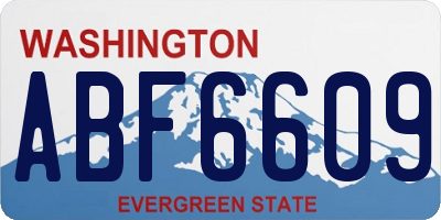WA license plate ABF6609