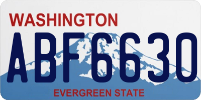 WA license plate ABF6630