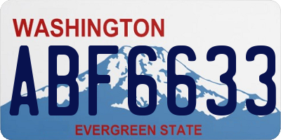 WA license plate ABF6633