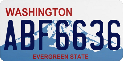 WA license plate ABF6636