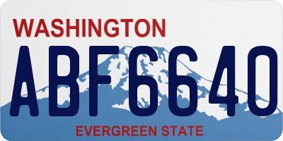 WA license plate ABF6640