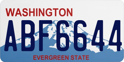 WA license plate ABF6644
