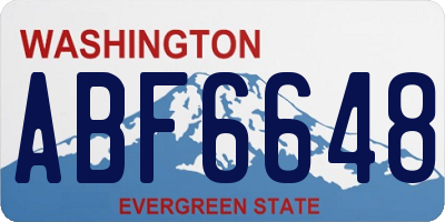 WA license plate ABF6648