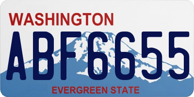 WA license plate ABF6655