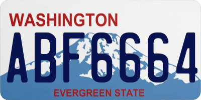 WA license plate ABF6664