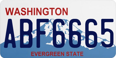 WA license plate ABF6665