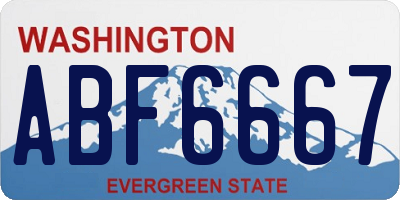 WA license plate ABF6667