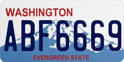 WA license plate ABF6669