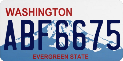 WA license plate ABF6675