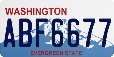 WA license plate ABF6677
