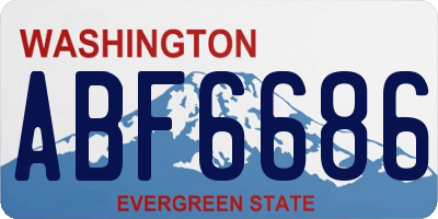 WA license plate ABF6686