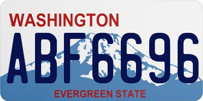 WA license plate ABF6696