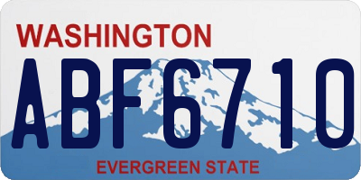 WA license plate ABF6710