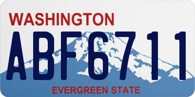 WA license plate ABF6711
