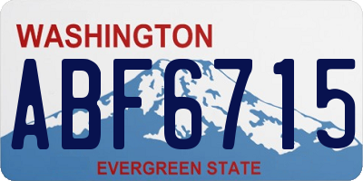 WA license plate ABF6715