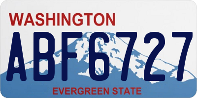 WA license plate ABF6727