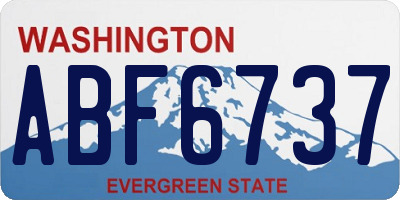 WA license plate ABF6737