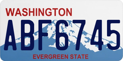 WA license plate ABF6745