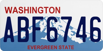 WA license plate ABF6746