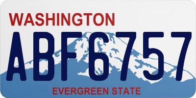 WA license plate ABF6757