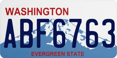 WA license plate ABF6763