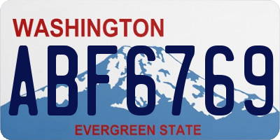 WA license plate ABF6769