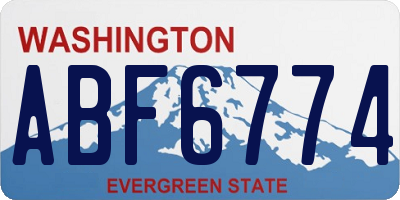 WA license plate ABF6774