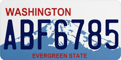 WA license plate ABF6785