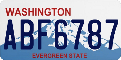 WA license plate ABF6787