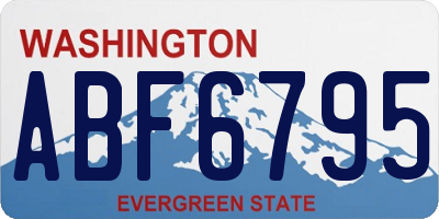 WA license plate ABF6795
