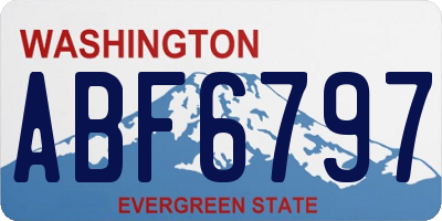 WA license plate ABF6797