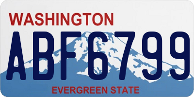WA license plate ABF6799