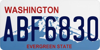 WA license plate ABF6830