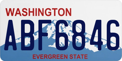 WA license plate ABF6846