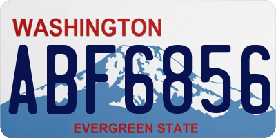 WA license plate ABF6856