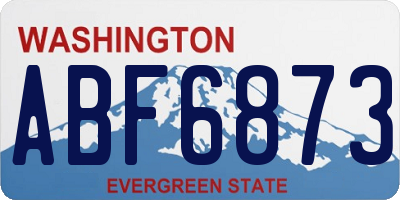 WA license plate ABF6873