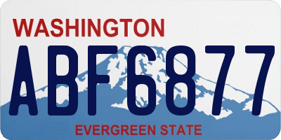 WA license plate ABF6877