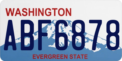 WA license plate ABF6878