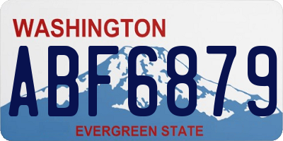 WA license plate ABF6879