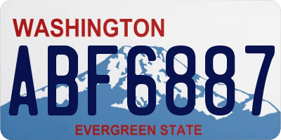 WA license plate ABF6887