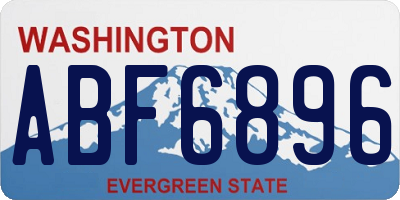 WA license plate ABF6896