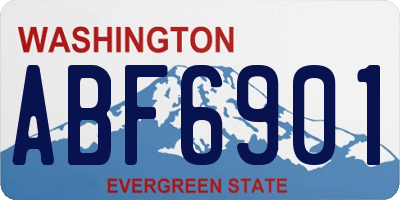 WA license plate ABF6901